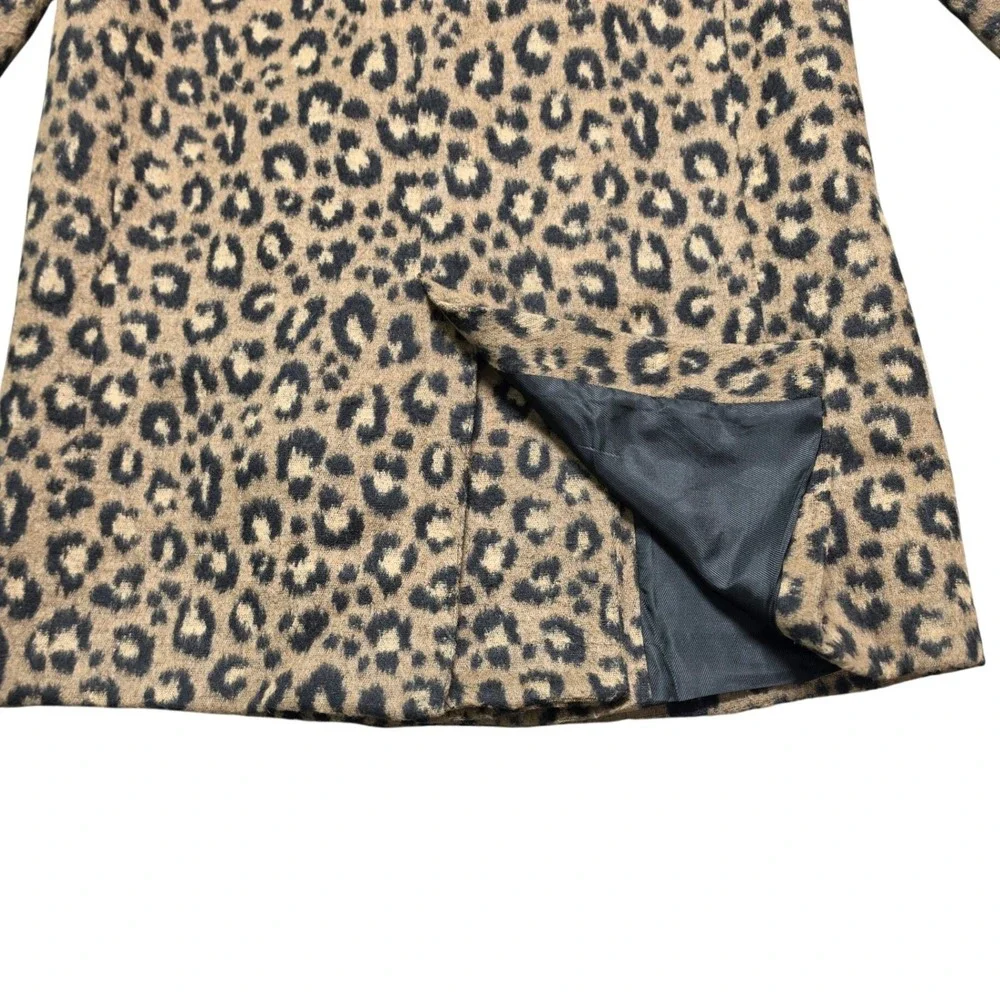Coat Zara Size‎ XS Womens Brown Excellent Leopard Print Double Breasted 8287/110